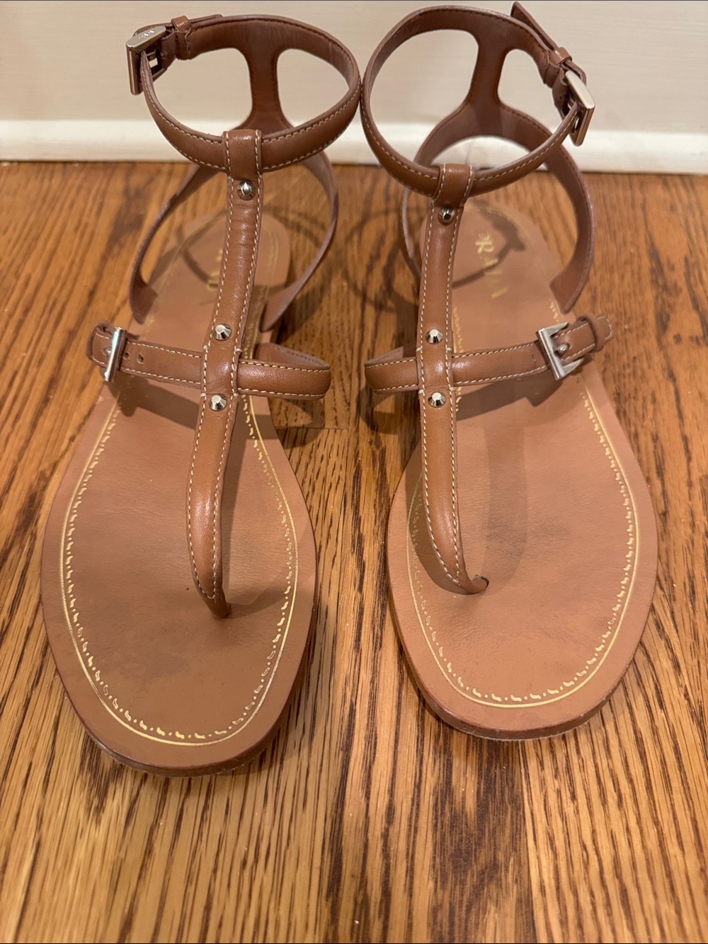 Prada Classic Brown T-Strap Women's Sandals